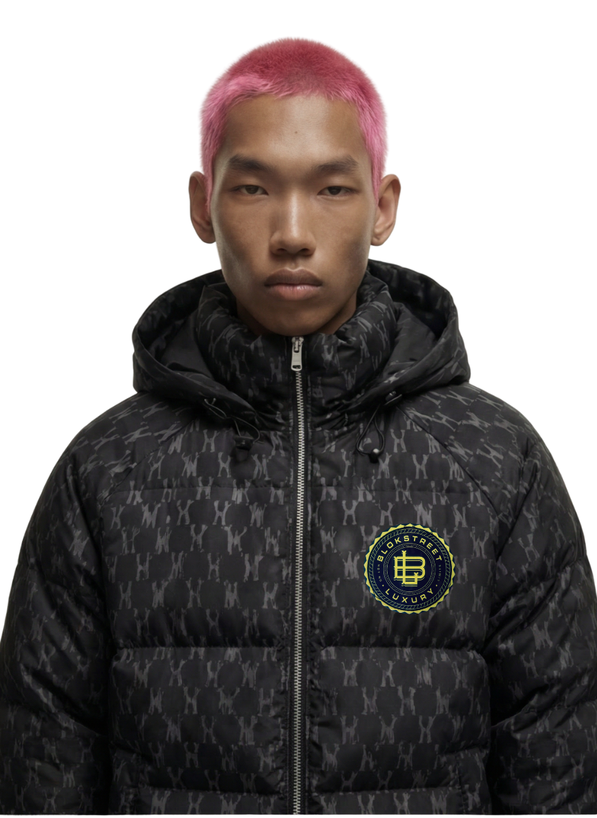 BLOK Obsidian Quilted Hooded Bomber