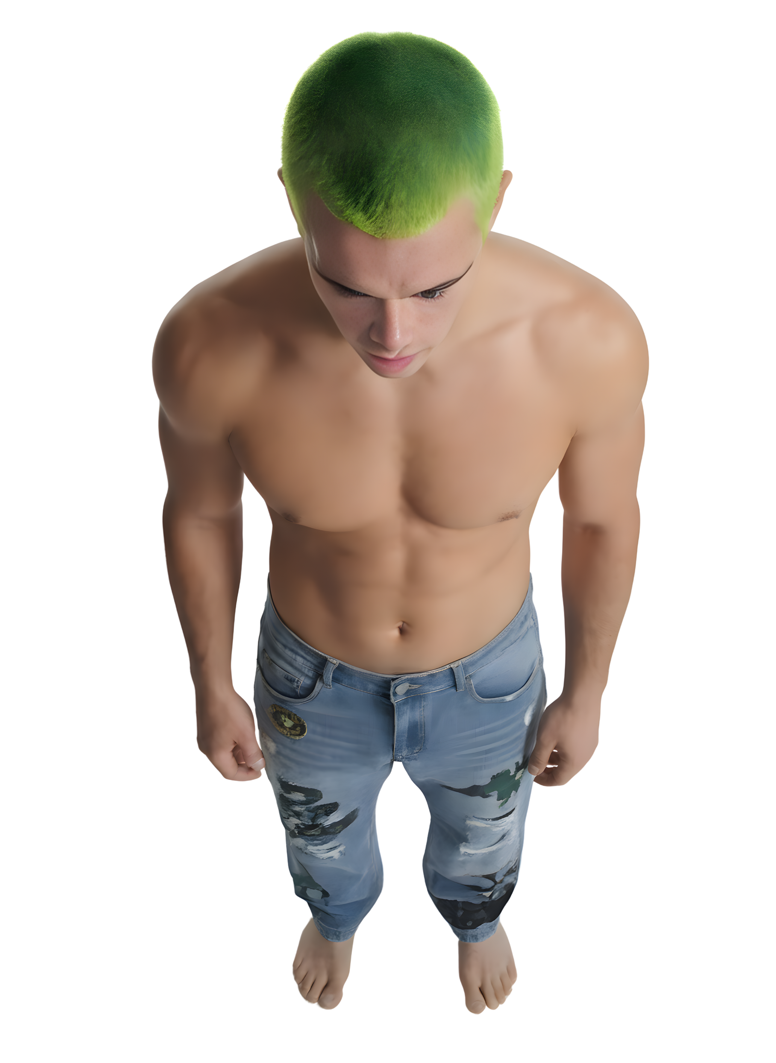 BLOK Kaiju Graphic Distressed Jeans