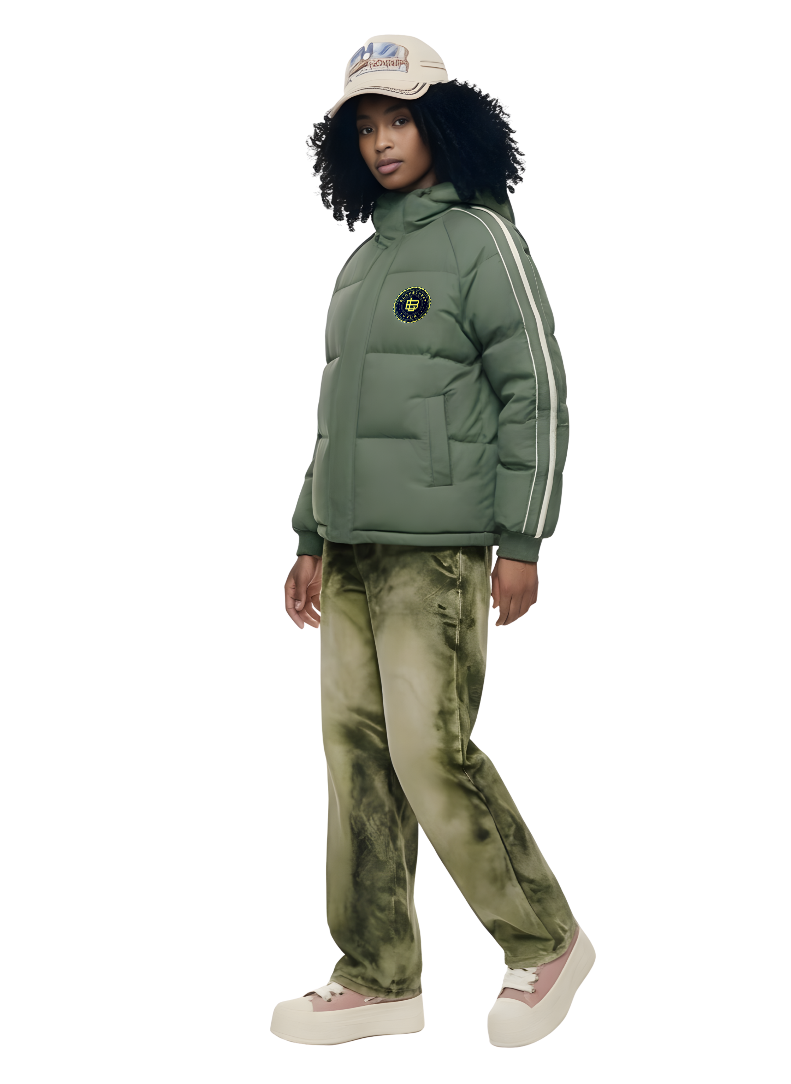 BLOK Utility Puffer Jacket – Sage Edition