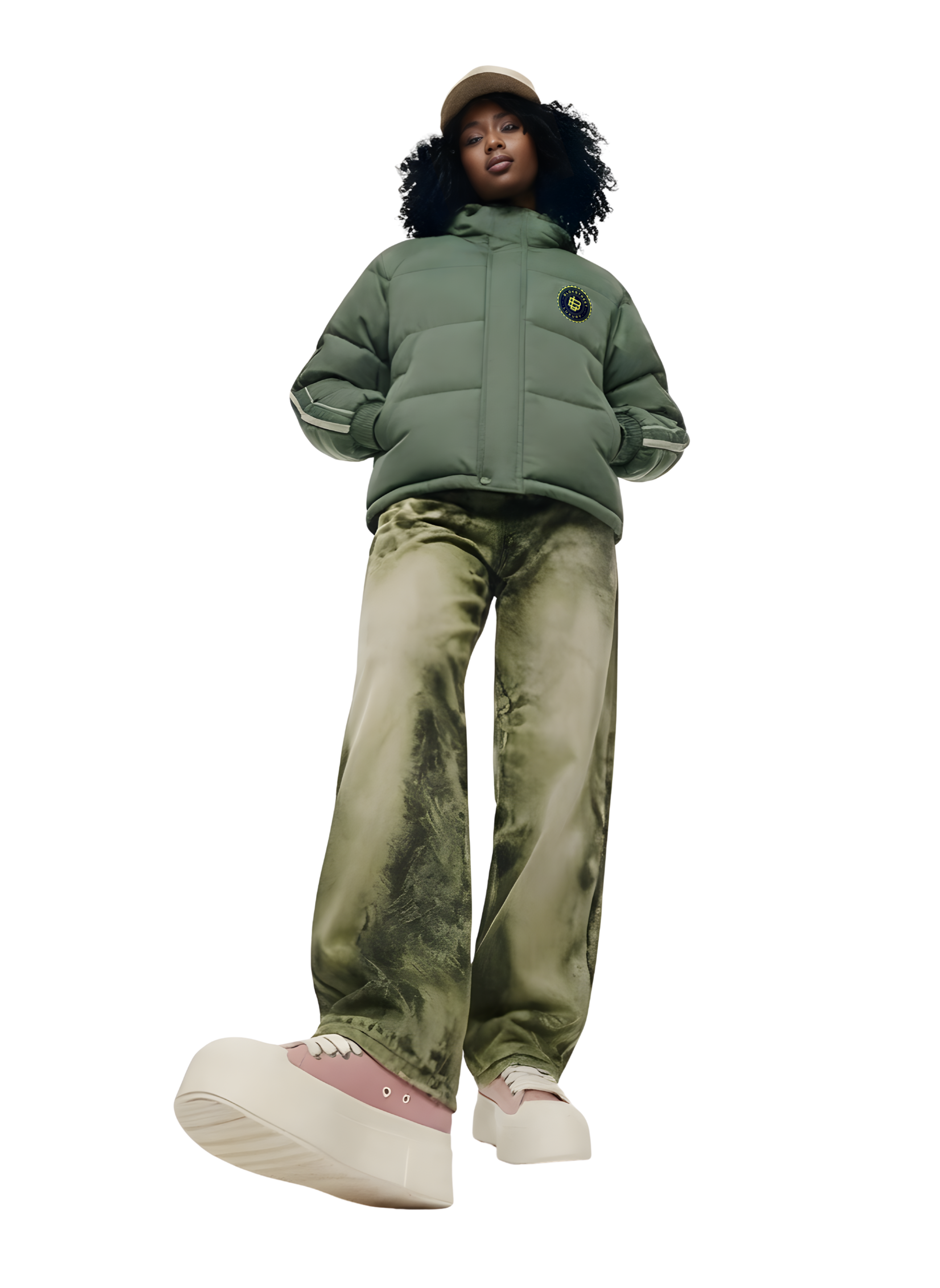 BLOK Utility Puffer Jacket – Sage Edition