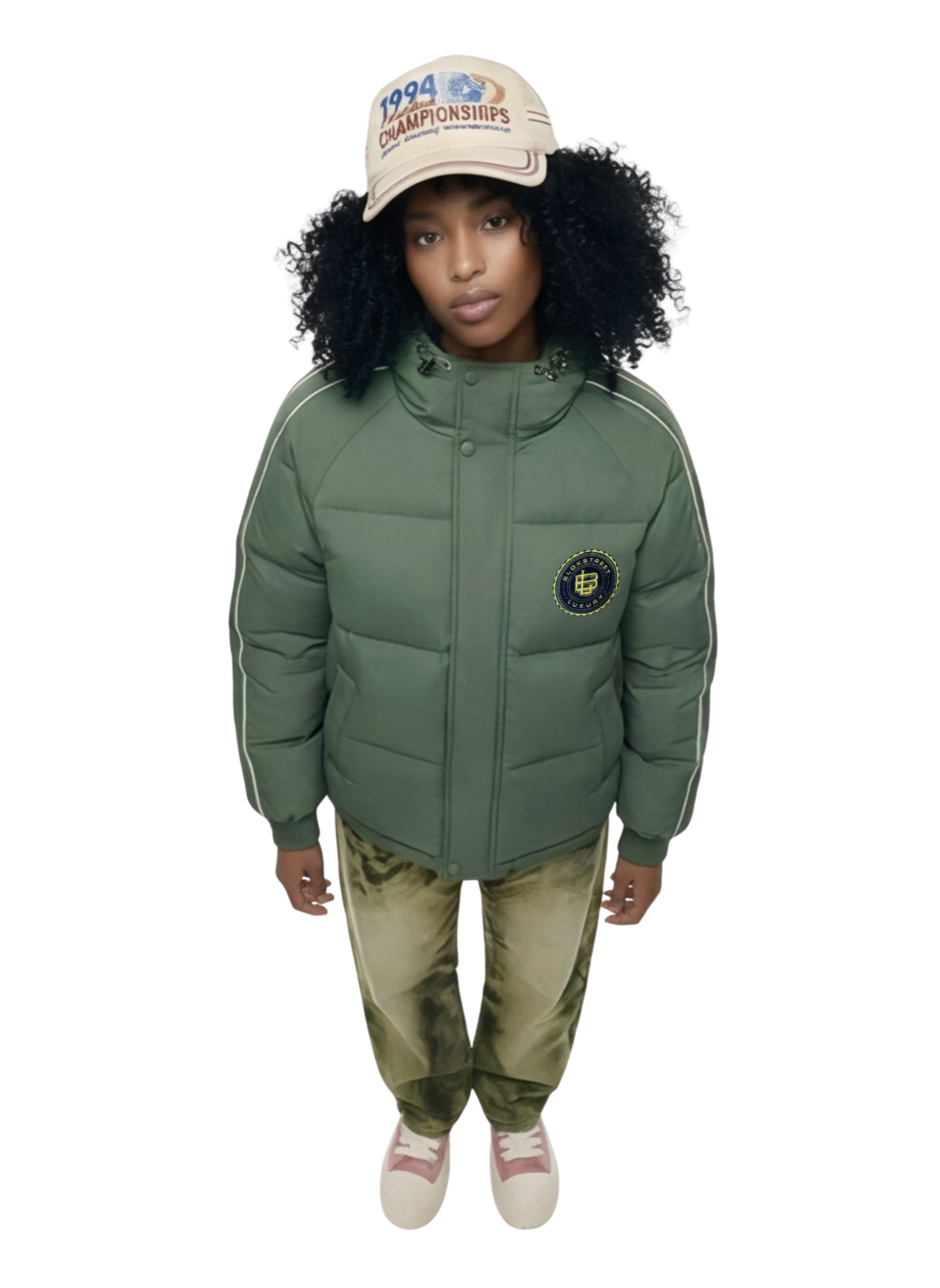 BLOK Utility Puffer Jacket – Sage Edition
