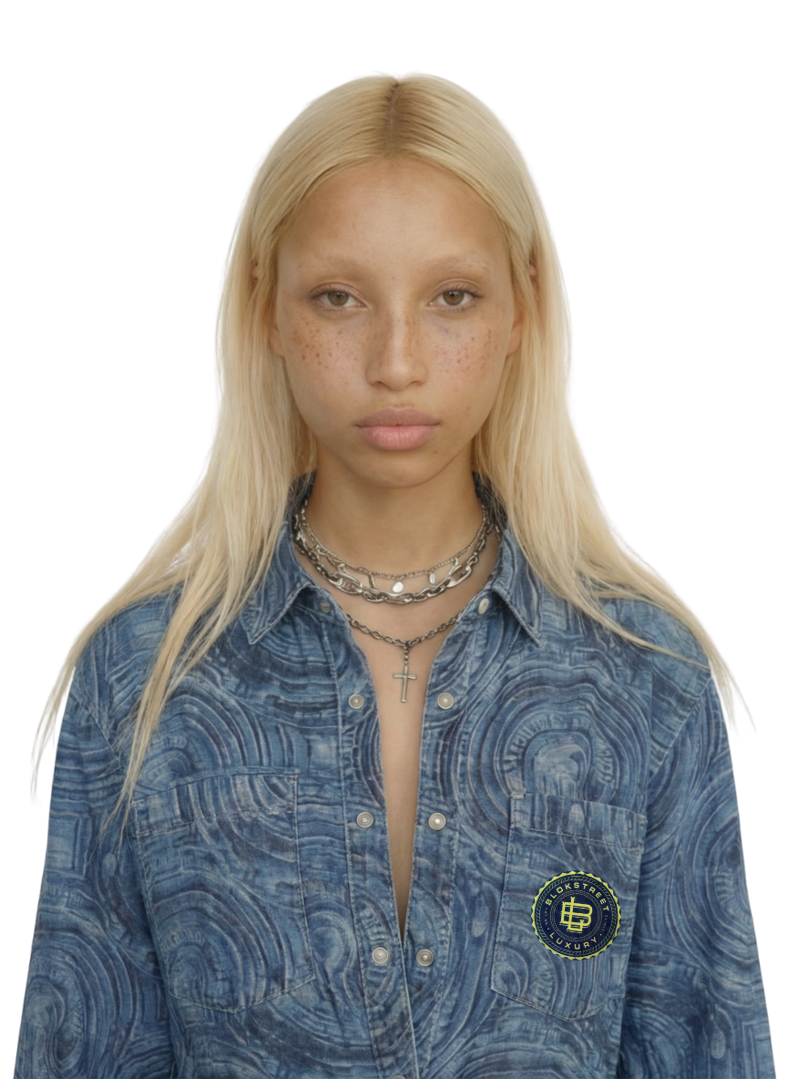 BLOK Monogram Circuit Denim Overshirt