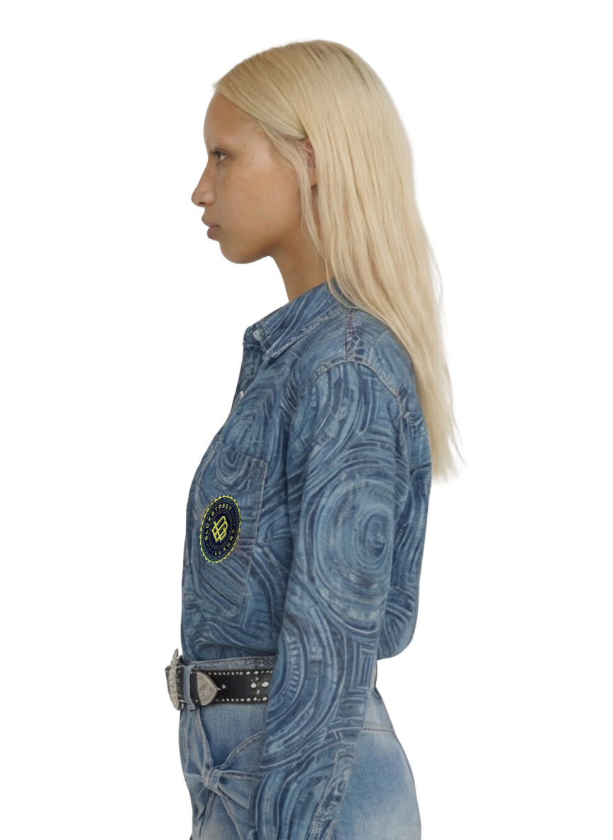 BLOK Monogram Circuit Denim Overshirt