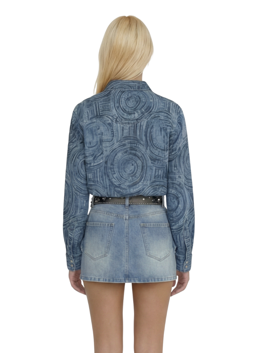 BLOK Monogram Circuit Denim Overshirt